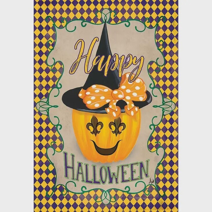 Happy Halloween Pumpkin Garden Flag