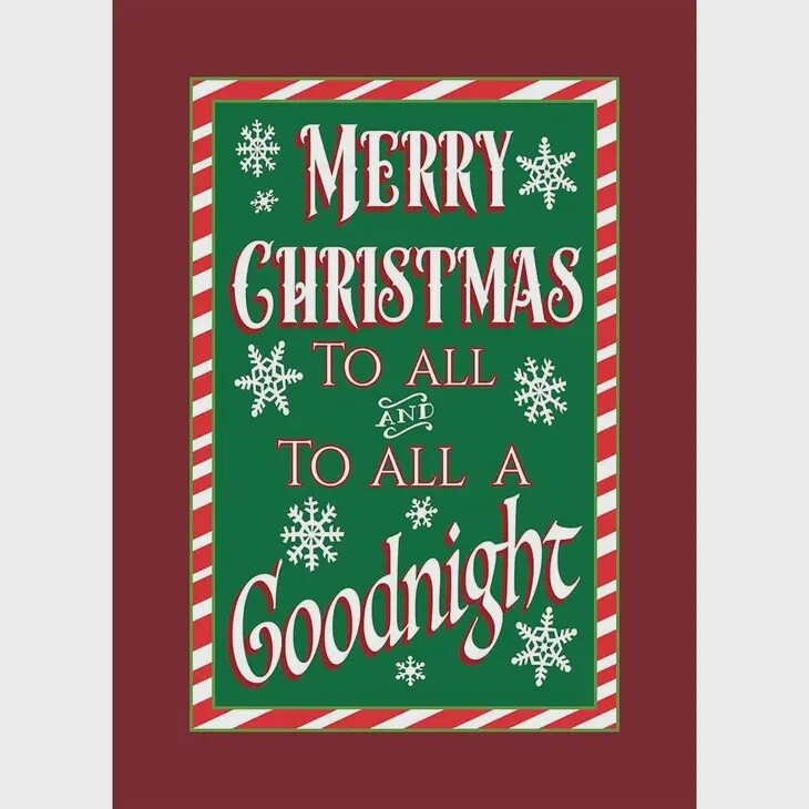 Merry Christmas To All  Double Applique Garden Flag