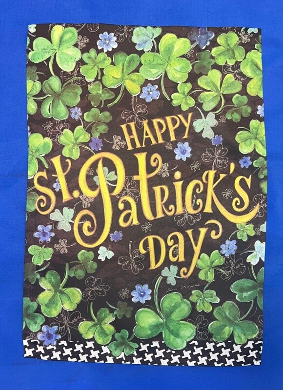 Happy St Patrick's Day Shamrock Garden Flag