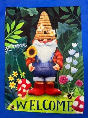 Gnome Welcome Garden Flag