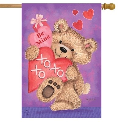Be Mine Bear House Flag