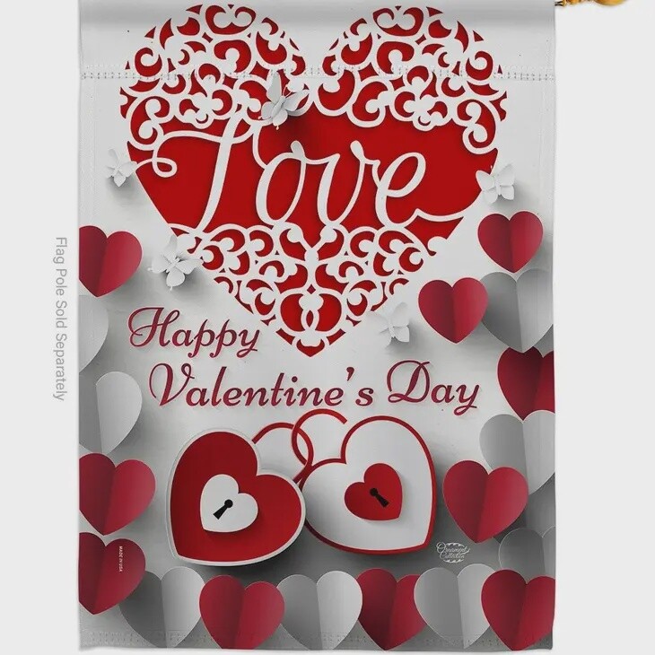 Royalty Love Valentine Garden Flag