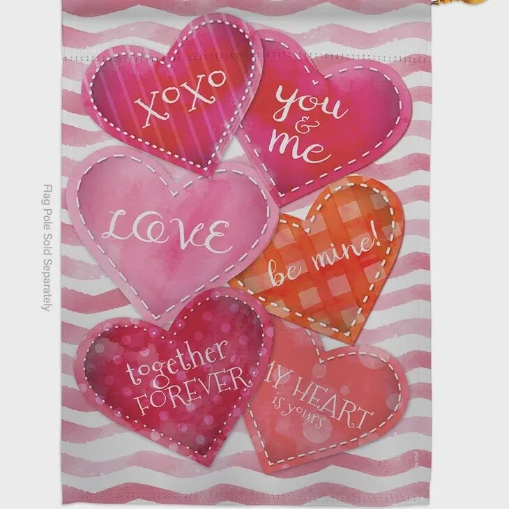 Love Together Forever Valentine Garden Flag