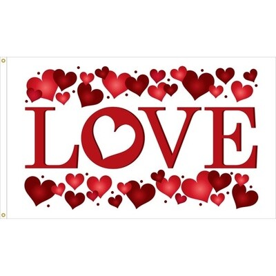 Love Valentines Day Flag
