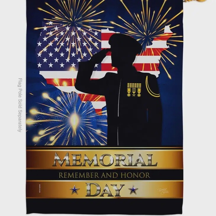 Patriotic Americana Memorial Day  House Flag