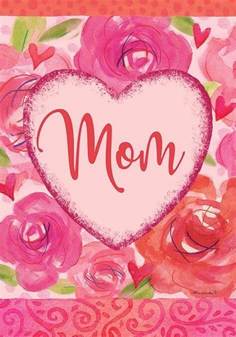 Mom Heart House Flag