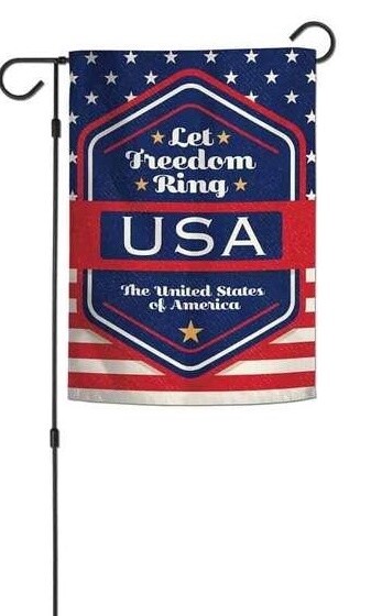 Let Freedom Ring USA Garden Flag
