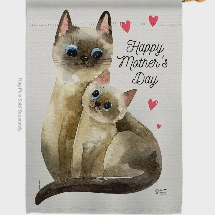 Kitty Mothers Day Garden Flag