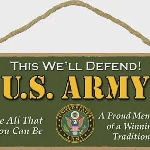 Military - U.S. Army Wood Sign