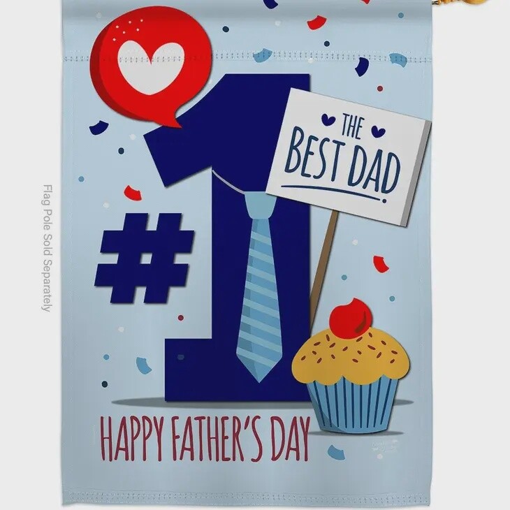 Number 1 Dad Garden Flag