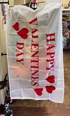 Happy Valentines Day Heart Flag