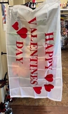 Happy Valentines Day Heart Flag