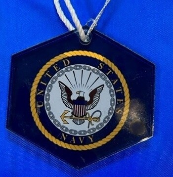 Navy Christmas Ornament