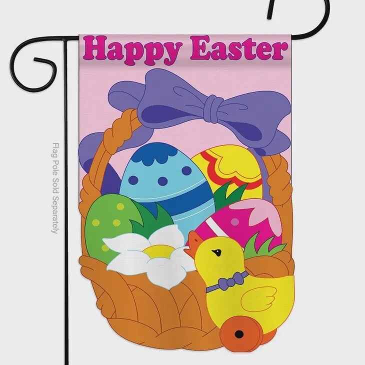 Happy Easter Springtime Garden Flag