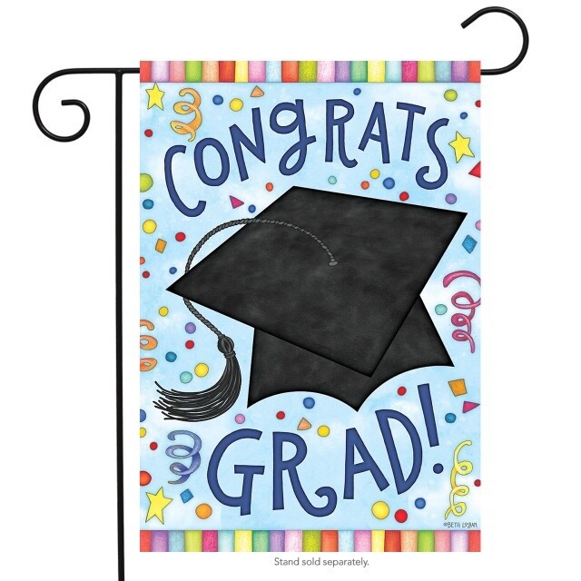 Congrats Grad Garden Flag
