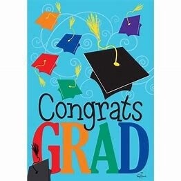 Congrats Grad Colorful Garden Flag