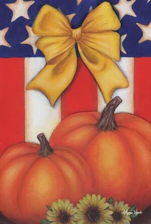 Patriotic Fall Garden Flag
