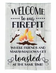 Welcome to Our Firepit Garden Flag