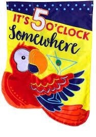 5 O&#39;clock Parrot Garden Flag