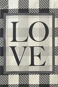 Checkered Love Garden Flag