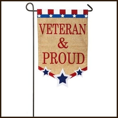 Veteran and Proud Garden Flag