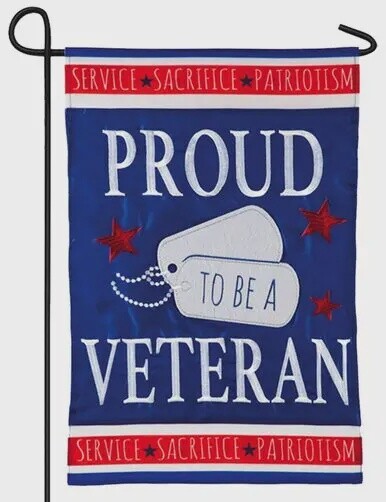 Proud Veteran Garden Flag