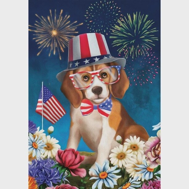 Celebrate Freedom Dog Garden Flag