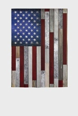 Wood Strip American Garden Flag