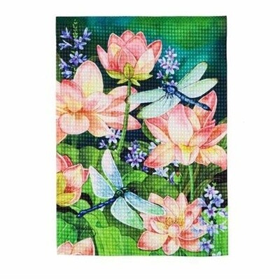 Lotus Lake Garden Waffle Garden Flag