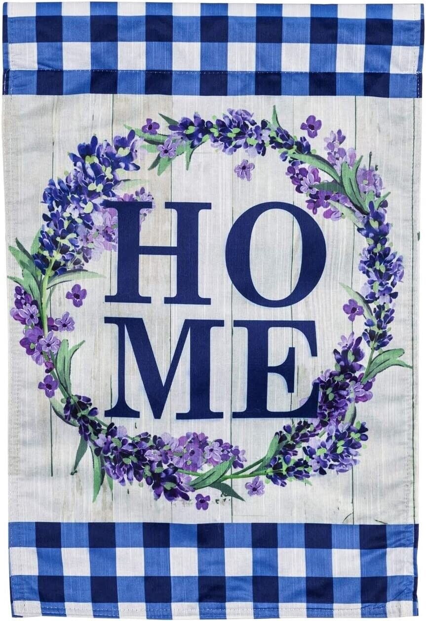 Home Wreath Garden Flag