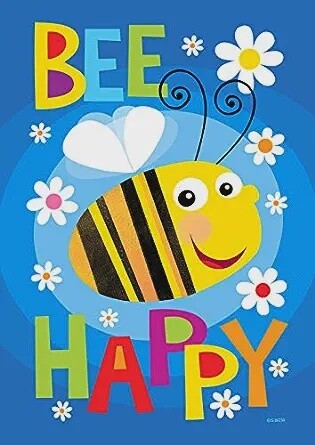 Bee Happy Garden Flag