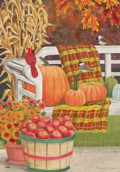 Autum Picnic House Flag