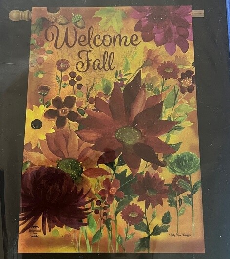 Fall Floral House Flag