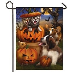 Pumpkin Pets Garden Flag