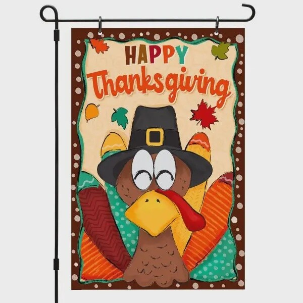 Happy Thanksgiving Reversible Garden Flag