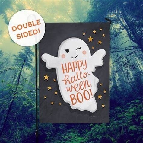 Halloween Ghost Garden Flag