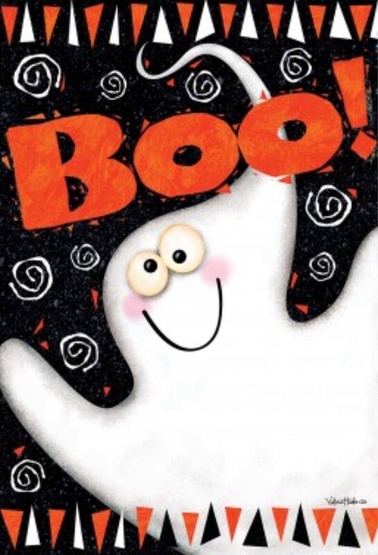 Boo Ghost Garden Flag