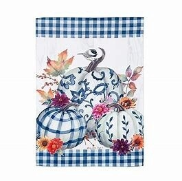 Blue Pumpkins Garden Flag