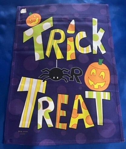 Trick or Treat Spider Garden Flag