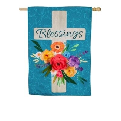 Easter Blessings Applique House Flag