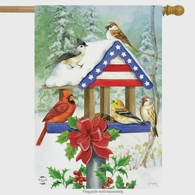 Patriotic Christmas Birdfeeder