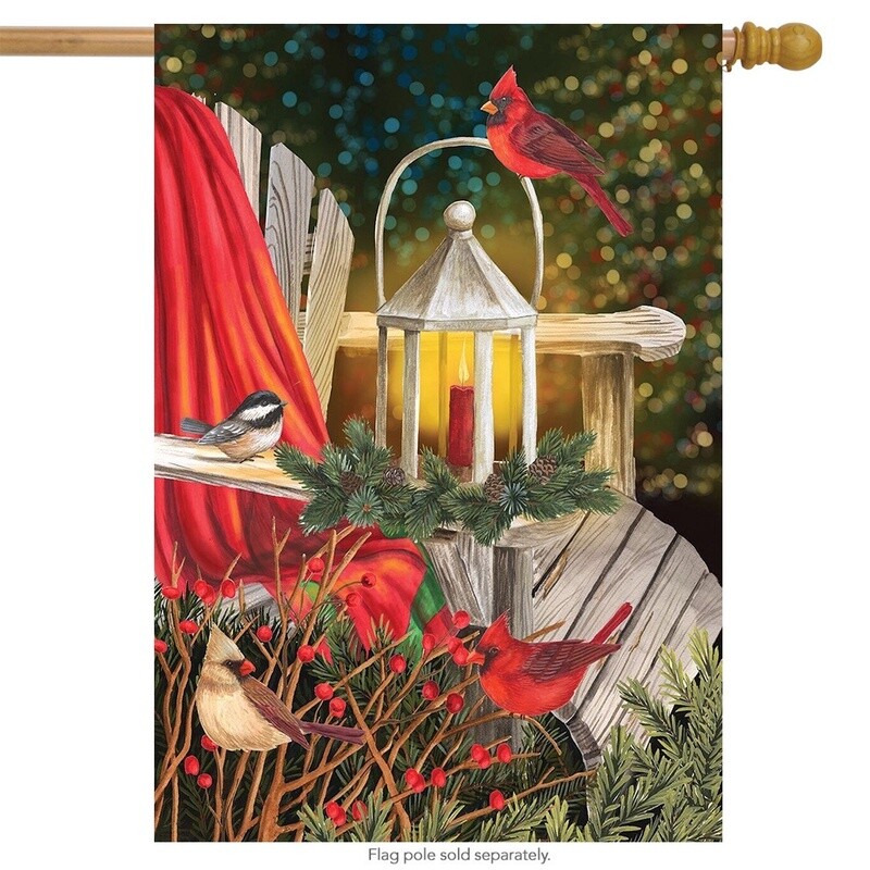 Cardinal Lantern House Flag