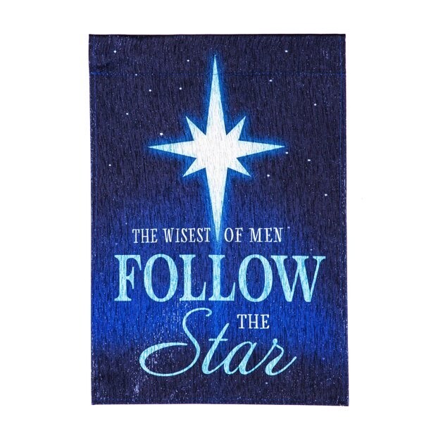 Wisest Follow the Star Garden Garden Flag