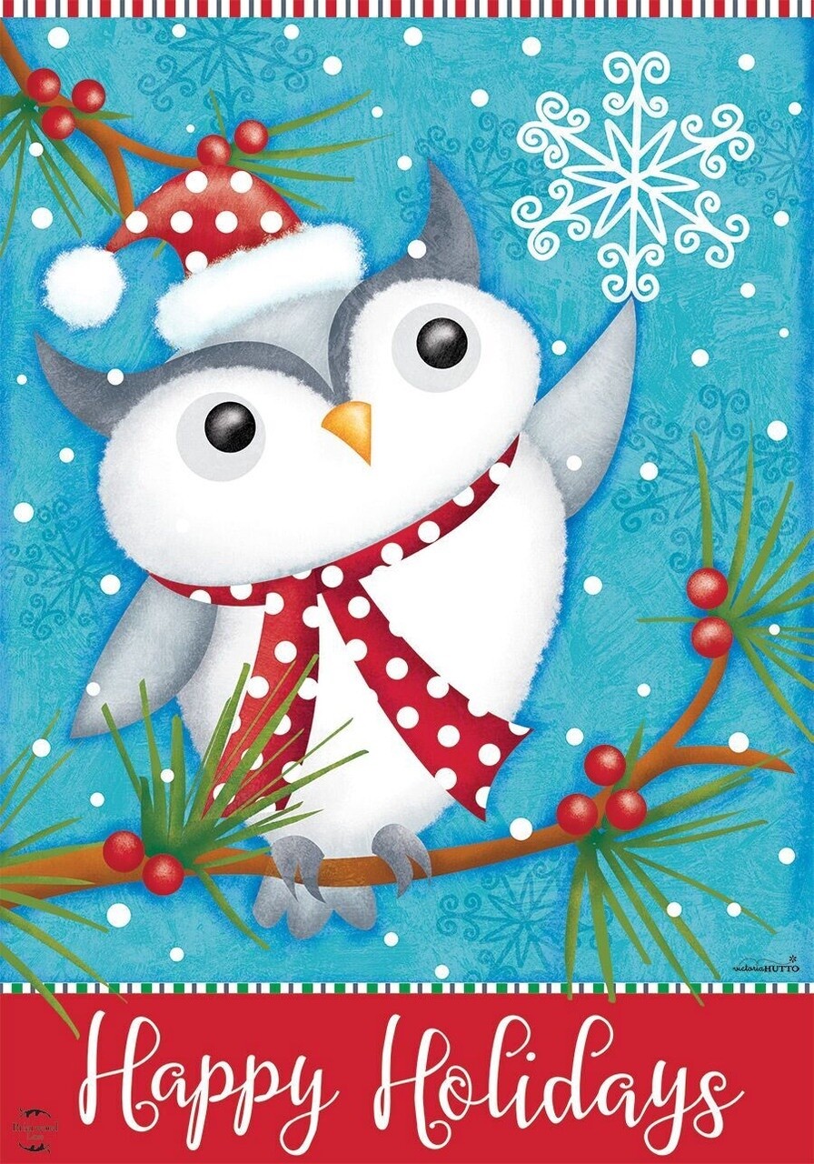 Happy Holidays Owl House Flag