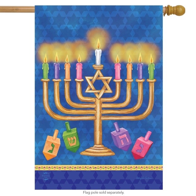 Happy Hanukkah Garden Flag