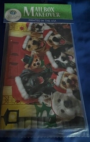 Christmas Dogs Mailbox Cover