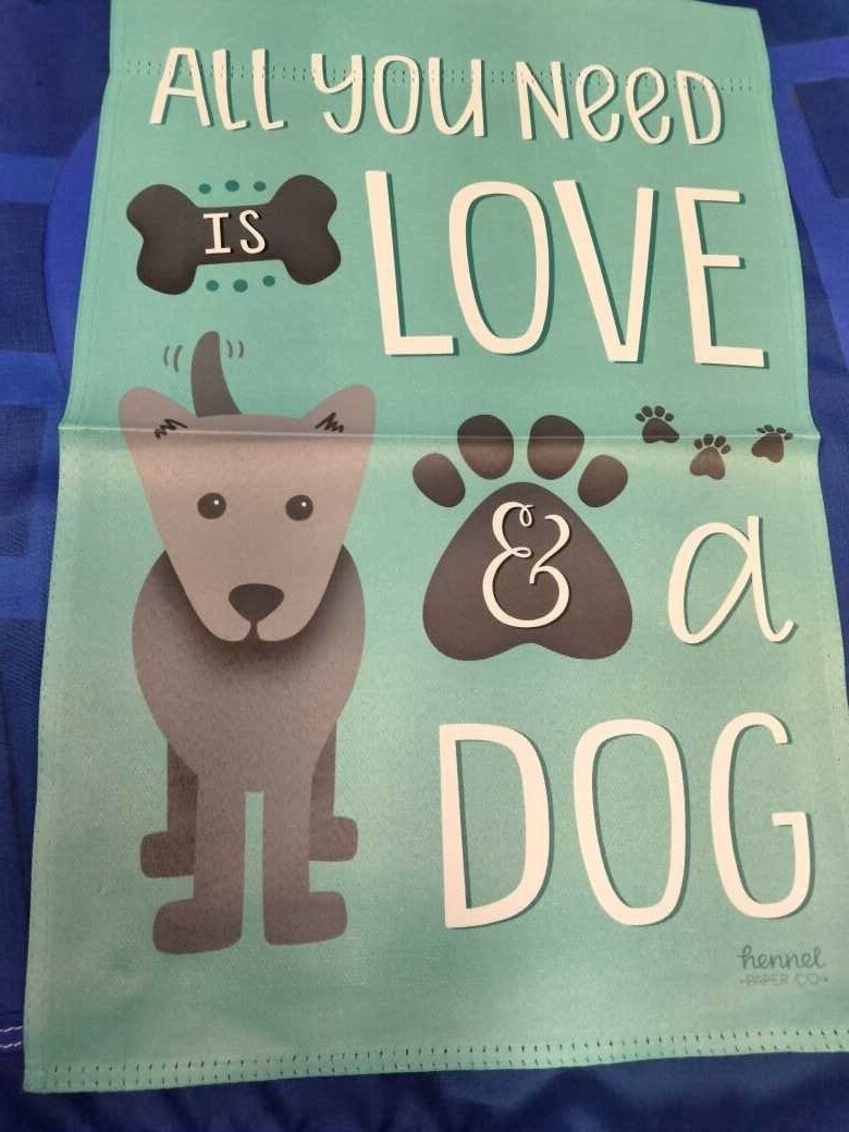 Love and a Dog Garden Flag