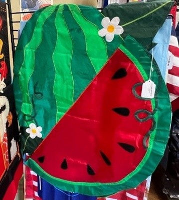 Summer Watermelon Applique House Flag