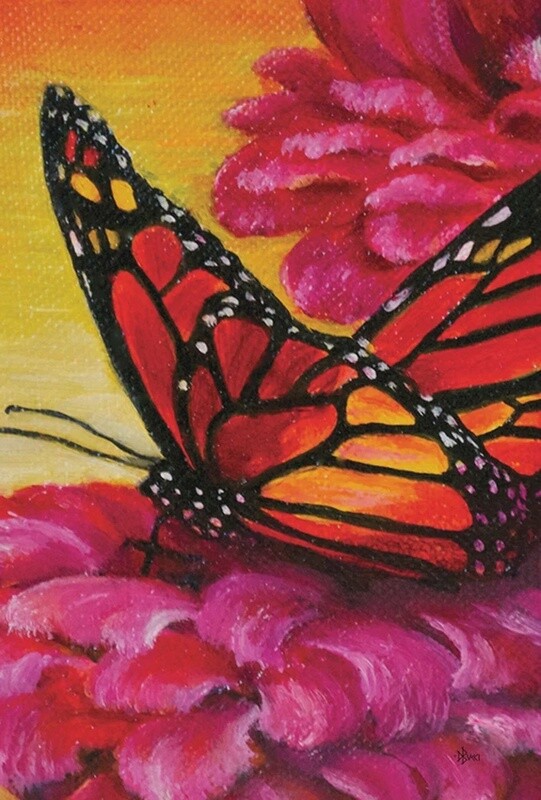 Monarch Butterfly House Flag