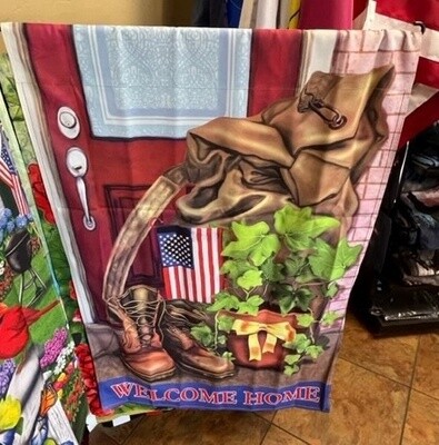 Welcome Home Soldier House Flag